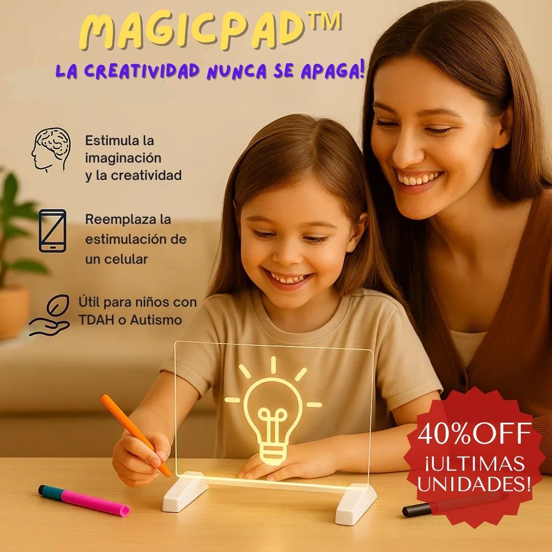 MAGICPAD™ – Pizarra Acrílica LED Reutilizable - 40%OFF ¡Utimas Unidades!