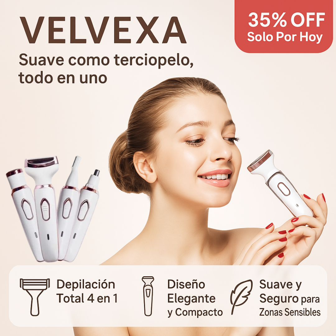 Solo Por Hoy 35% OFF - VELVEXA™ Depiladora 4 en 1