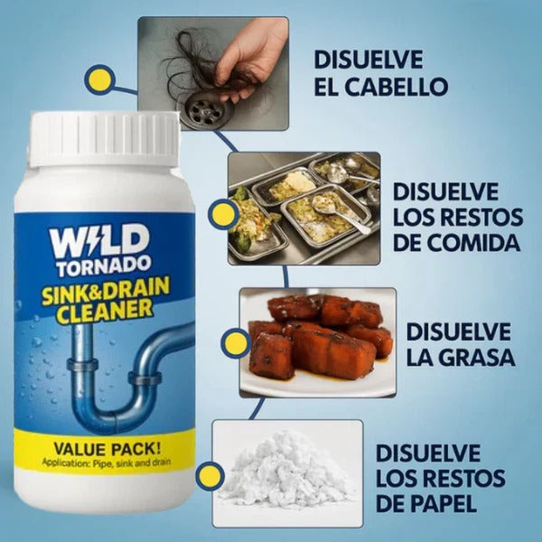 Solo por hoy 3x1 - WildTornado™ - Destapa Cañerias y drenajes