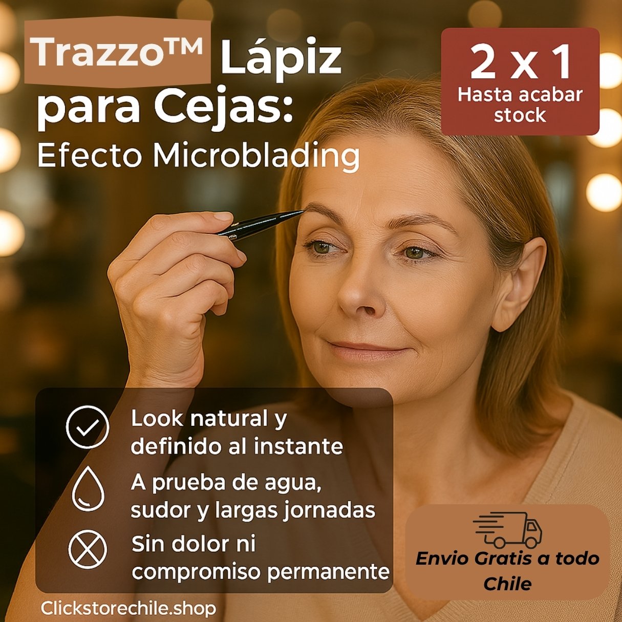 Trazzo™ Lápiz para Cejas: Efecto Microblading. ¡Oferta 2x1!
