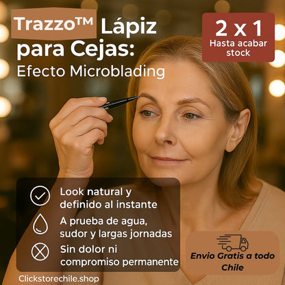 Trazzo™ Lápiz para Cejas: Efecto Microblading. ¡Oferta 2x1!