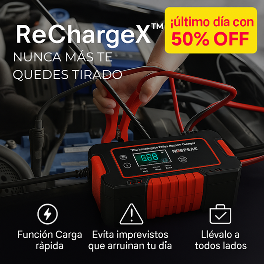 ReChargeX™ Siempre listo. Siempre cargado - 50%OFF Solo Por Hoy.